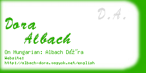 dora albach business card